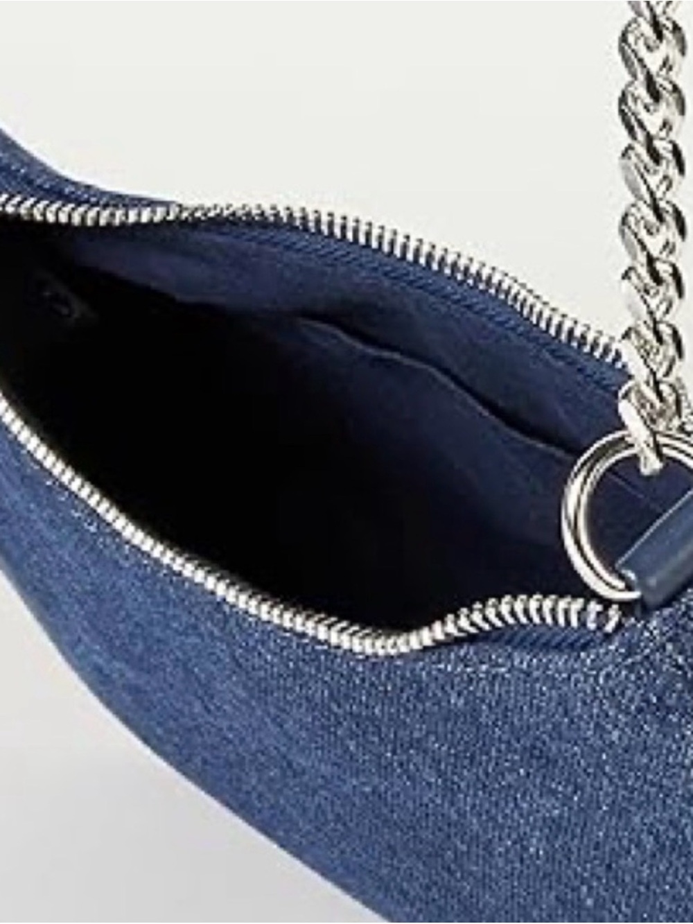 Denim Chain Shoulder Bag - Picture 3 of 4
